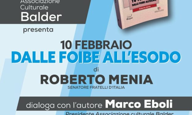 FOIBE,  SABATO ALL’HOTEL POSTA  IL SENATORE MENIA