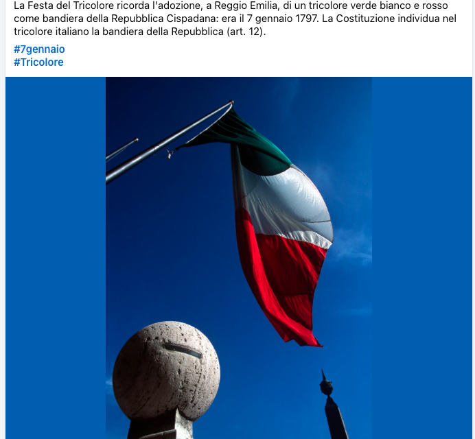 CELEBRAZIONI TRICOLORE, LA CAMERA DEI DEPUTATI CITA REGGIO EMILIA