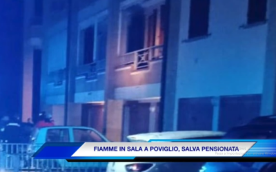 POVIGLIO. PER UN MOZZICONE DI SIGARETTA, DIVAMPA INCENDIO NEL PALAZZO: 6 ALL’OSPEDALE (video Tg)