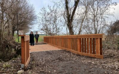 ALBINEA. NUOVO PONTE IN LEGNO E ACCIAIO SUL RIO ARIANNA