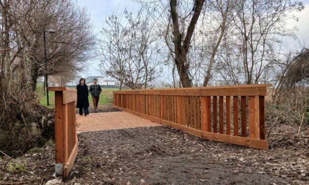 ALBINEA. NUOVO PONTE IN LEGNO E ACCIAIO SUL RIO ARIANNA