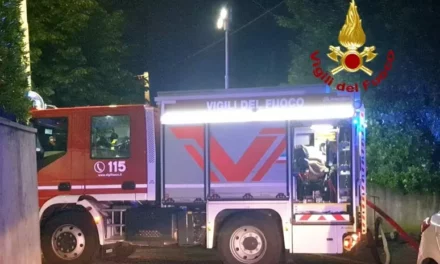 BAISO. CASETTA IN LEGNO IN FIAMME PER LE BRACI DI UNA STUFA