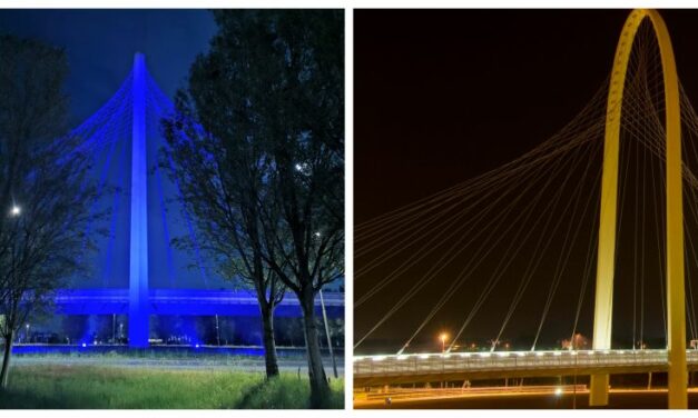 PONTI DI CALATRAVA IN GIALLO E BLU PER DIRE BASTA ALLA GUERRA IN UCRAINA