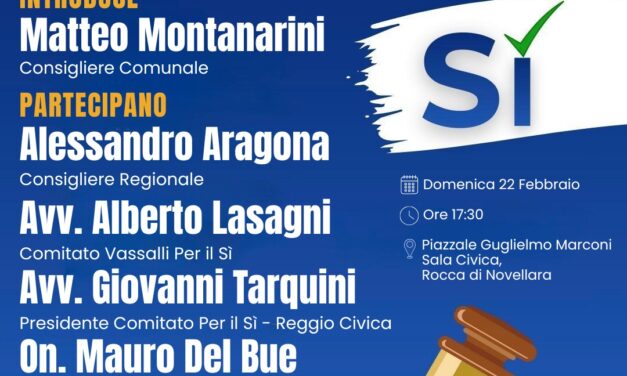 SEPARAZIONE CARRIERE MAGISTRATI, A NOVELLARA LE RAGIONI DEL SI’