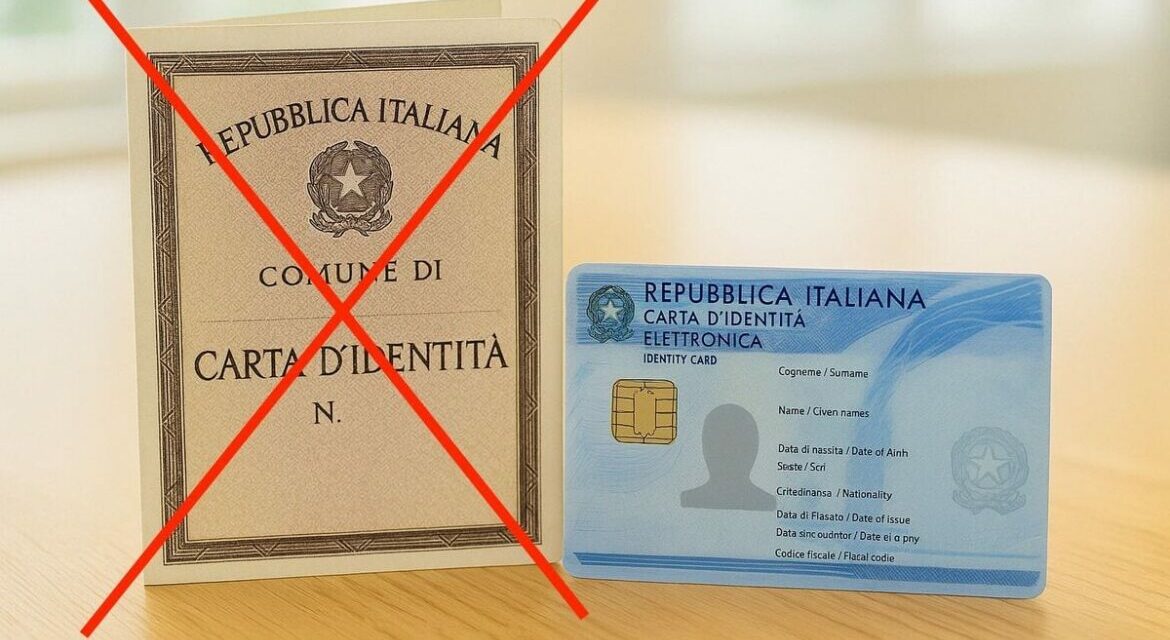 DAL 3 AGOSTO LA CARTA D’IDENTITA’ CARTACEA NON E’ PIU’ VALIDA