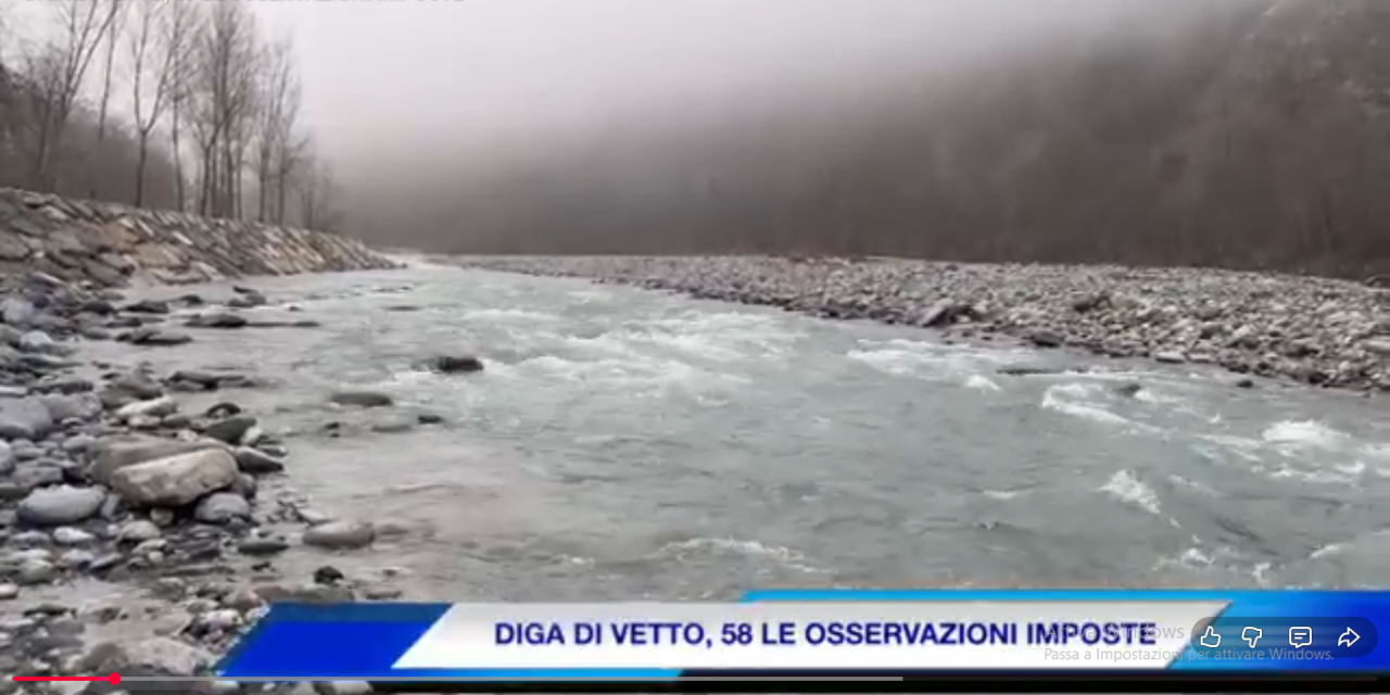 DIGA DI VETTO, 58 LE OSSERVAZIONI DOPO IL DIBATTITO PUBBLICO (video Tg)