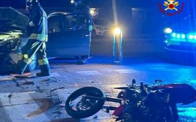 AUTO CONTRO MOTO, GRAVE INCIDENTE A REGGIO: DUE FERITI