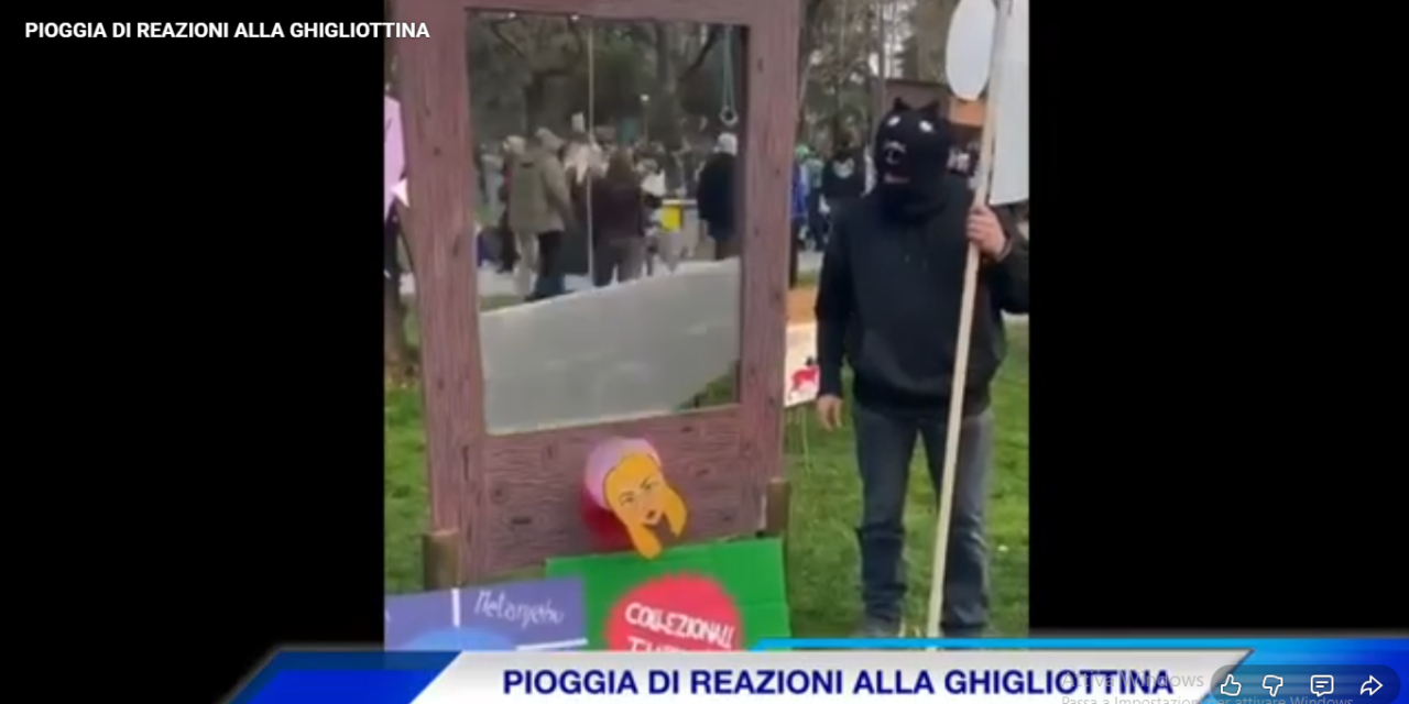 GHIGLIOTTINA CON LA MELONI, CASO NAZIONALE: PIOGGIA DI CRITICHE, MA CASA BETTOLA NON SI SCUSA (video Tg)