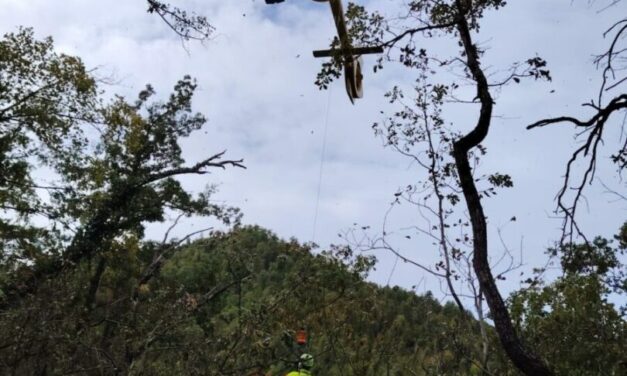 VEZZANO. BRUTTA CADUTA PER UN BIKER 43ENNE, SOCCORSO IN ELICOTTERO