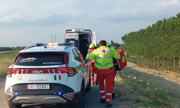 LUZZARA, INTOSSICATO DA INCENDIO SULL’ARGINE