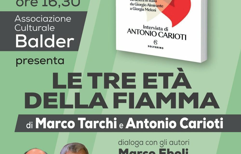 REGGIO. SABATO ALL’ASTORIA “LE TRE ETA’ DELLA FIAMMA”
