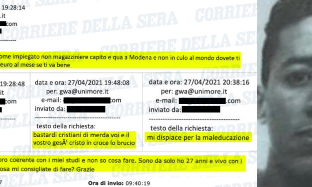 STRAGE DI MODENA, LE MAIL ‘PERICOLOSE’ A UNIMORE