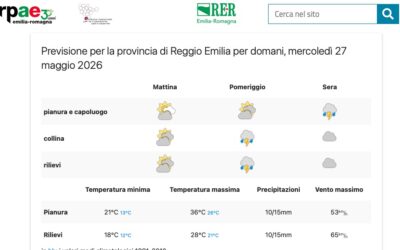CALDO E TEMPORALI FORTI MERCOLEDI E GIOVEDI
