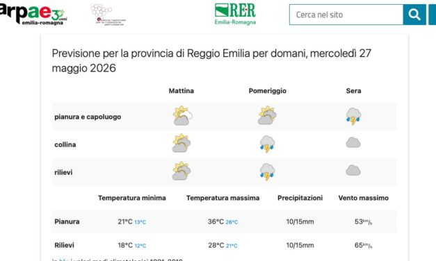 CALDO E TEMPORALI FORTI MERCOLEDI E GIOVEDI
