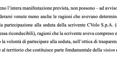 RCF ARENA, LA SOCIETA’ C.VOLO DISERTERA’ LA COMMISSIONE
