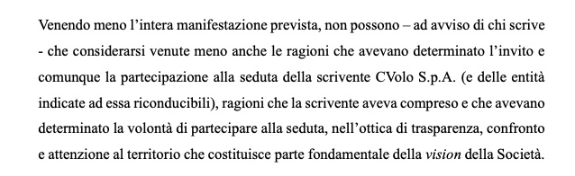 RCF ARENA, LA SOCIETA’ C.VOLO DISERTERA’ LA COMMISSIONE