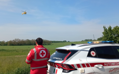 INFORTUNIO A CADELBOSCO, COLPITO DA COLONNINA IN CEMENTO, GRAVE 35ENNE