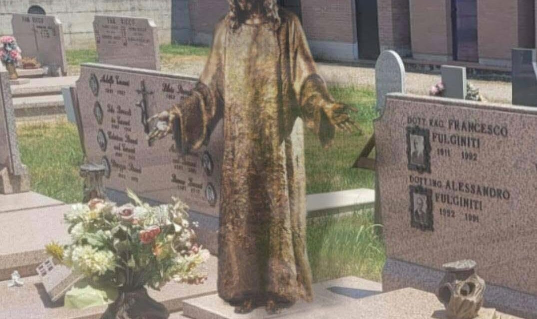 TELECAMERE NEL CIMITERO DI BIBBIANO DOPO IL FURTO DELLA STATUA IN BRONZO DEL CRISTO
