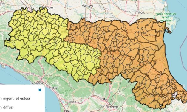 ALLERTA TEMPORALI PER OGGI SULLA PROVINCIA REGGIANA
