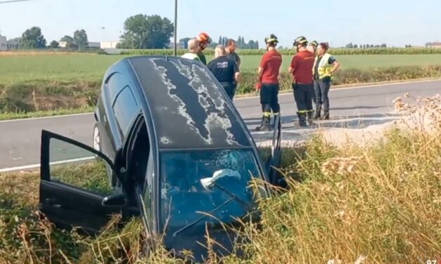 LUZZARA, CON L’AUTO NEL FOSSATO, DONNA FERITA