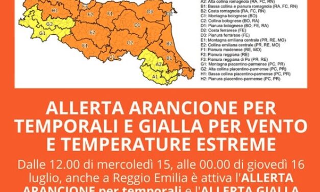 ALLERTA ARANCIONE PER FORTI TEMPORALI, IL COMUNE :”NON SOSTARE IN AREE VERDI O SOTTO GLI ALBERI”