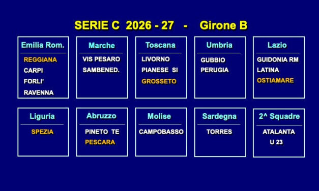 CALCIO, REGGIANA NEL GIRONE B