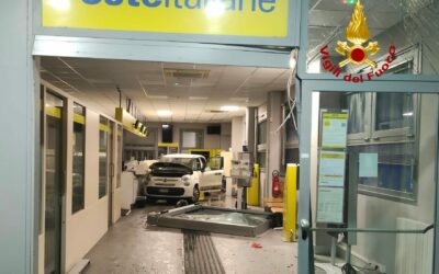 ASSALTO NOTTURNO ALLE POSTE DI RUBIERA, INGRESSO SFONDATO CON UN’AUTO