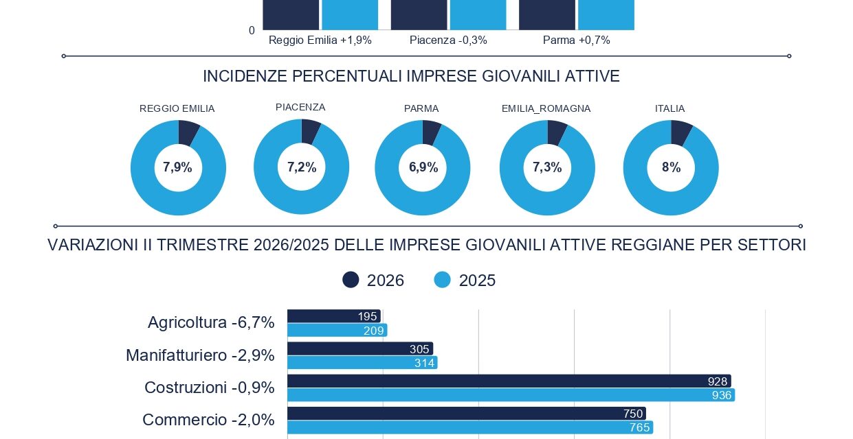 AUMENTANO LE IMPRESE GIOVANILI NEL REGGIANO