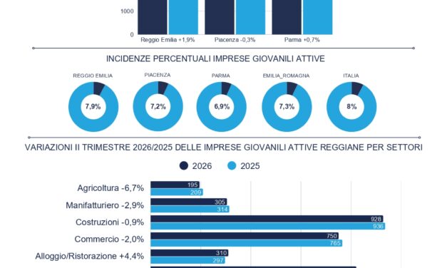 AUMENTANO LE IMPRESE GIOVANILI NEL REGGIANO