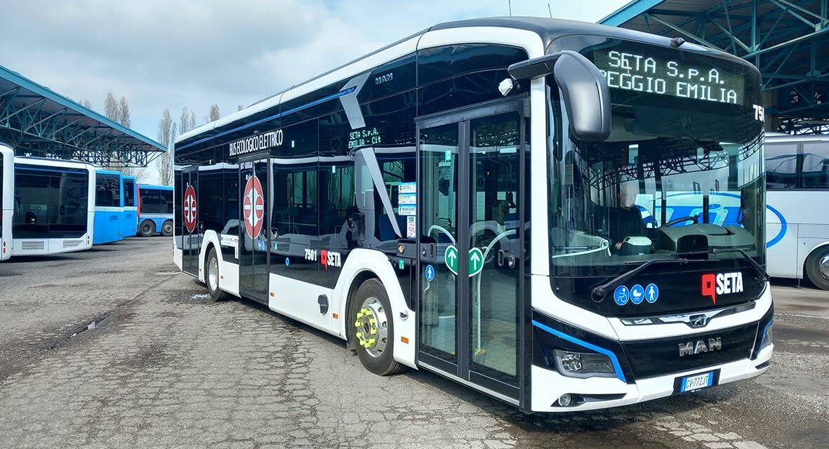 SETA, 8 NUOVI AUTOBUS ELETTRICI IN SERVIZIO A REGGIO