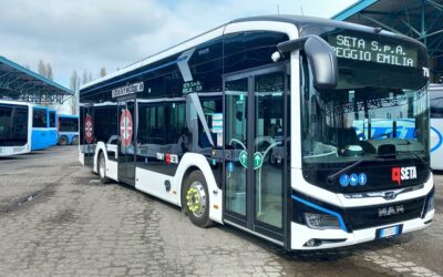 SETA, 8 NUOVI AUTOBUS ELETTRICI IN SERVIZIO A REGGIO