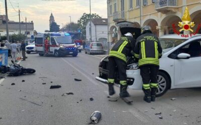 ROLO, GRAVE SCHIANTO AUTO MOTO