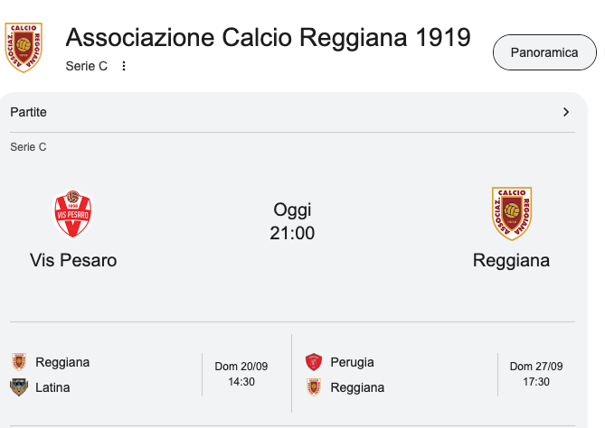 REGGIANA CERCASI VITTORIA