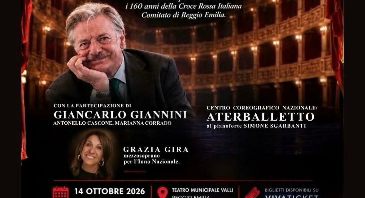 LA CROCE ROSSA DI REGGIO EMILIA FESTEGGIA 160 ANNI DALLA SUA FONDAZIONE. Mercoledi’ sera l’anniversario al Teatro Valli