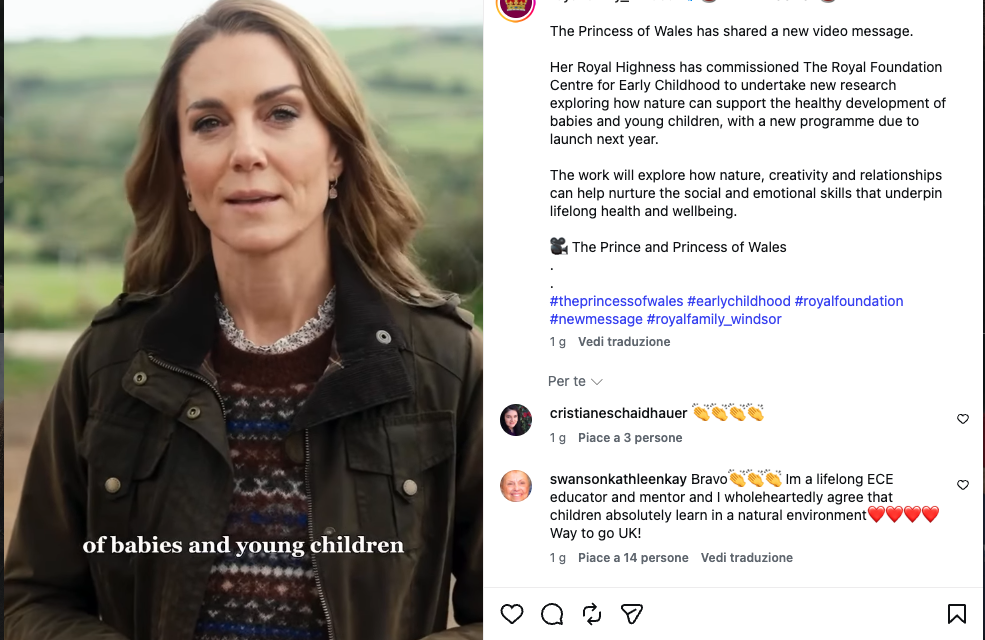 KATE RILANCIA IL MODELLO REGGIO APPROACH